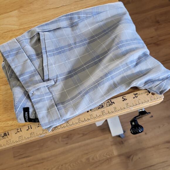 41 Hawthorn Gray Plaid Straight Pants Cotton Viscos Size 8 - Picture 11 of 15